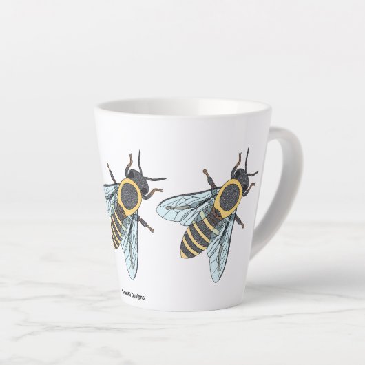 Abeille de miel (petite) - Mug latte (Angle droit)