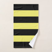 Abeille de miel sur bande noire et jaune (Serviette à main)