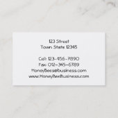 Abeille de miel sur le carte de visite d'arbre (Dos)