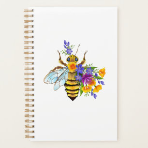 Abeille des fleurs avec plantes sauvages