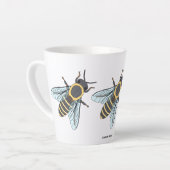 Abeille domestique (petite) - Mug Latte (Angle gauche)