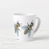 Abeille domestique (petite) - Mug Latte (Angle droit)