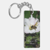Abeille et Fleur de Pommier Macro | Porte-clés en  (Devant gauche)