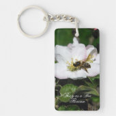 Abeille et Fleur de Pommier Macro | Porte-clés en  (Devant)