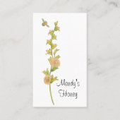Abeille et fleur Stem Miel Carte de visite (Devant)