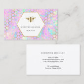 abeille étiquette hexagone (Devant / Derrière)