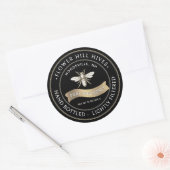 Abeille française avec bannière or Miel Étiquette  (Enveloppe)