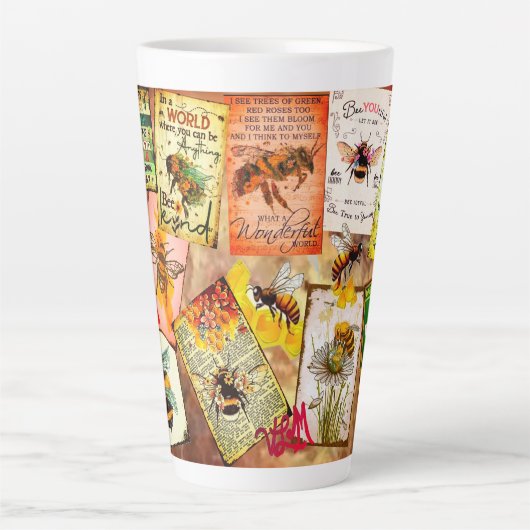 Abeille grande latte Mug (Devant)