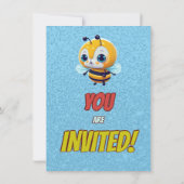 Abeille Invitations personnalisés uniques (Dos)