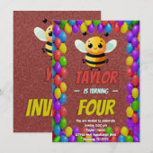Abeille Invitations personnalisés uniques (Devant / Derrière)