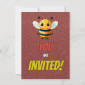 Abeille Invitations personnalisés uniques (Dos)