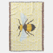 Abeille jaune et peigne à miel Jeter la couverture (devant Vertical)