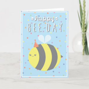 Abeille-Jour heureux ! Carte d'anniversaire, carte