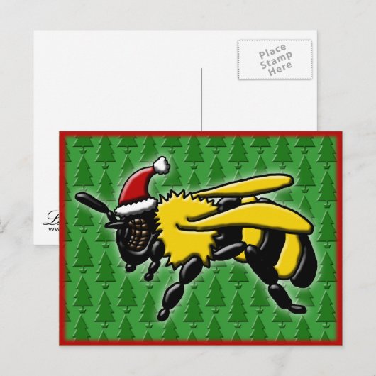 Abeille joyeuse, carte postale (Devant / Derrière)