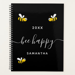Abeille joyeux noir mignon bosse abeilles monogram