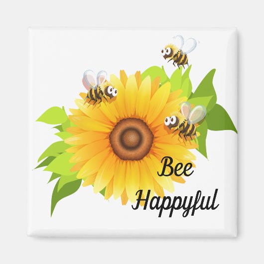 Abeille Magnet heureux (Devant)