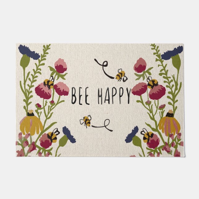 Abeille Mignonne Avec Tapis Fleur, Cadeaux De Louv (Devant)