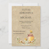Abeille mignonne Faire-part de mariage abordable (Dos)