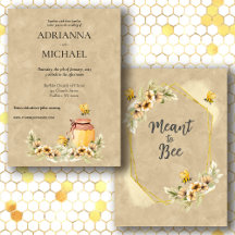 Abeille mignonne Faire-part de mariage abordable