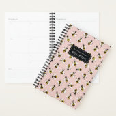 Abeille rose douce Motif Nom personnalisé Planific (Devant avec enveloppe)