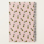 Abeille rose douce Motif Nom personnalisé Planific (Dos)