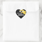 Abeille Sauvez l'abeille Sticker Coeur (Sac)