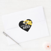 Abeille Sauvez l'abeille Sticker Coeur (Enveloppe)