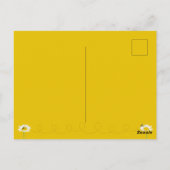 Abeille sur carte postale Fleur - Arrière-plan jau (Dos)