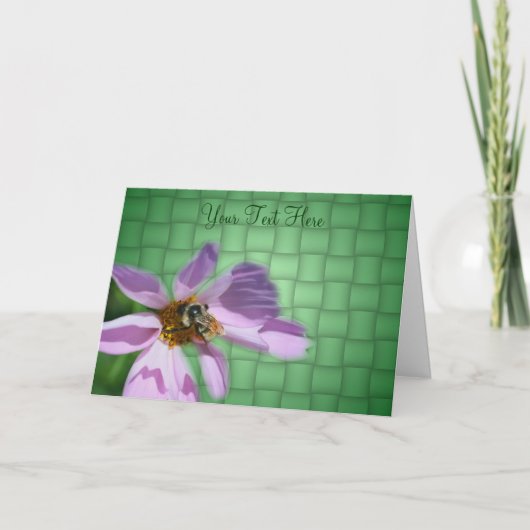 Abeille Sur Cosmos Rose Carte photo Nature (Devant)