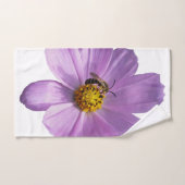 Abeille sur fleur violette (Serviette à main)