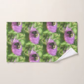 Abeille sur le motif de chardon (Serviette à main)
