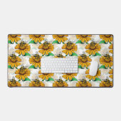 Abeille sur le Motif de fleurs de tournesol (Clavier et souris)