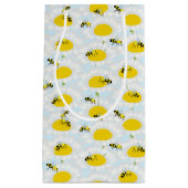 Abeille sur le sac cadeau à fleurs - Arrière - pla (Devant)