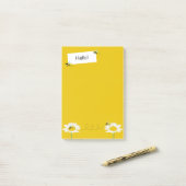 Abeille sur les notes de post-it en fleurs - Arriè (Sur un bureau)