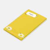 Abeille sur les notes de post-it en fleurs - Arriè (Incliné)