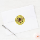 Abeille sur les stickers nid d'abeille (Enveloppe)
