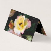 Abeille sur rose rose Yellow Roses Carte de visite (Dos)