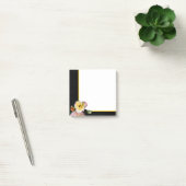 Abeille sur roses rose-jaune Fleurs Post-it Notes (Bureau)