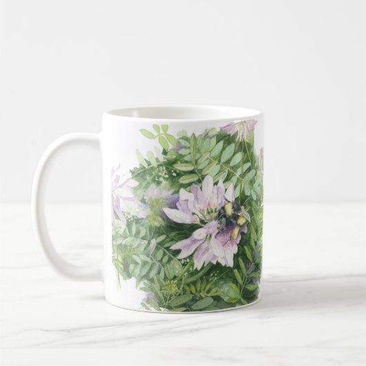 Abeille sur une Mug Flower (Gauche)