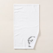 Abeille vintage fleurie (Serviette à main)