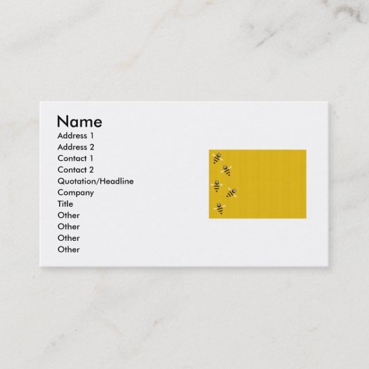 Abeilles 2 Carte de visite (Devant)