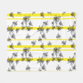 Abeilles de miel ! Couverture Polaire (Devant (Horizontal))