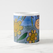 Abeilles de miel et fleurs Grosse Mug (Devant)