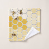 Abeilles de miel et peigne de miel (Gant de toilette)