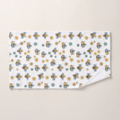 Abeilles de miel mignonnes et Fleurs sauvages flor (Serviette à main)