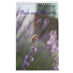 Abeilles et fleurs, beau calendrier des fleurs