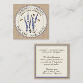 Abeilles et Lavender Honey Kraft Carte de visite (Devant / Derrière)