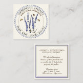 Abeilles et Lavender Miel Carte de visite ivoire (Devant / Derrière)