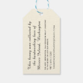 Abeilles et Lavender Miel Étiquette Bleu Bleu Dash (Dos)