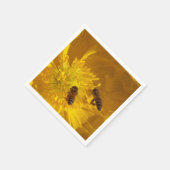 Abeilles et serviettes en papier à fleurs (Coin)